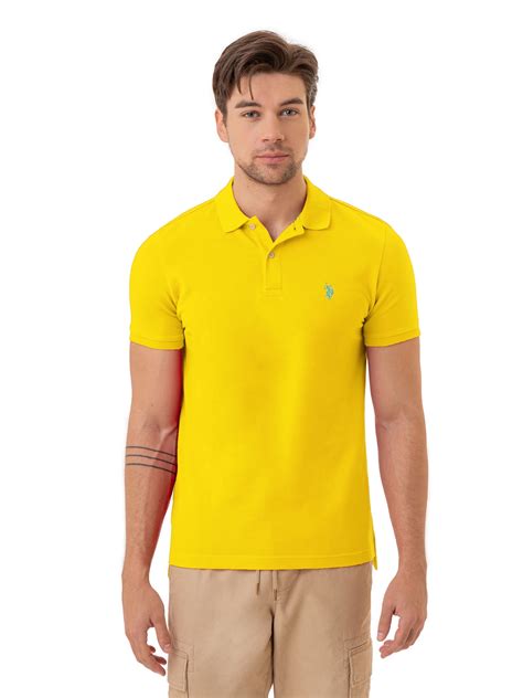 Us Polo Assn Mens Slim Fit Pique Polo Shirt