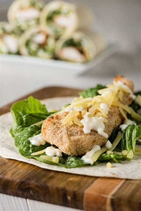 Crumbed Chicken Tortilla Wrap Stock Photos Free Royalty Free Stock