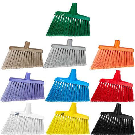 Vikan 2916 Split Bristle Angle Head Broom Assorted Colors