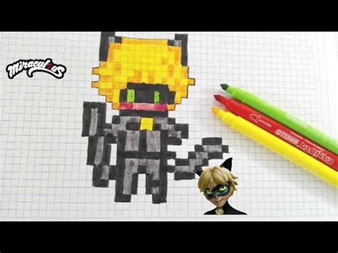 Cat Noir Miraculous Pixel Art Handmade Pixel Art Youtube