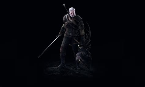 The Witcher Ca A Selvagem Geralt Batalha Hd Papel De Parede