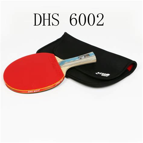 2020 DHS 6002 Table Tennis Racket With Cover Tennis Rubber Professional Training Pingpong ...