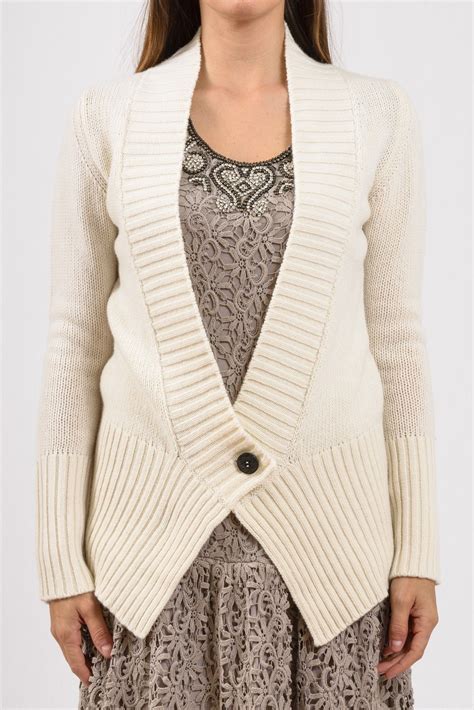 MAGLIA BLUKEY Particolare Cardigan In Lana E Cachemire Con Apertura In