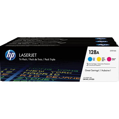 Hp 128a 3 Pack Cyanmagentayellow Laserjet Toner Cf371am Bandh