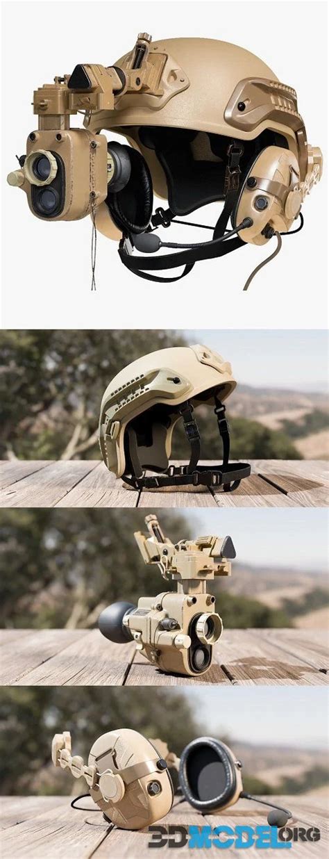 D Model Helmet Night Vision Goggles Pbr