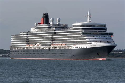 Cruise Ship Queen Elizabeth On Southampton Water Uk Editorial