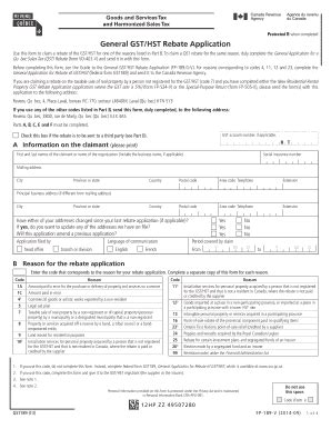 Fillable Online Malecites General Gst Hst Rebate Application General