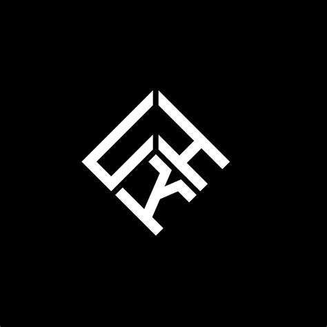 diseño del logotipo de la letra ukh sobre fondo negro. concepto de ...