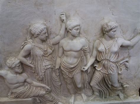 Relief Of The Gods Zeus Leto Apollo And Artemis Catawiki