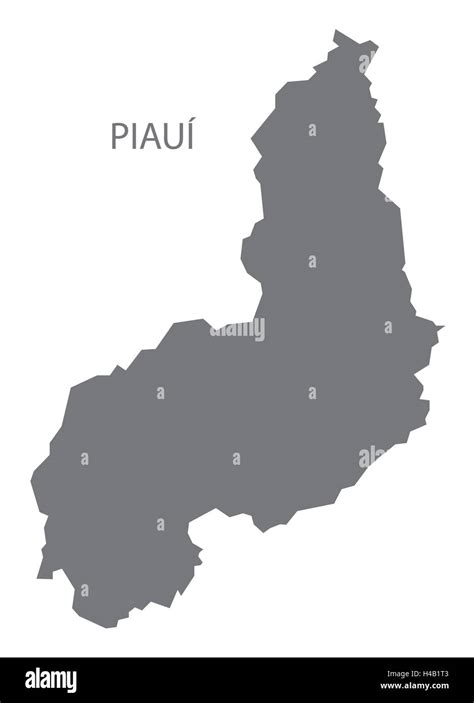 Piaui Brazil map in grey Stock Vector Image & Art - Alamy