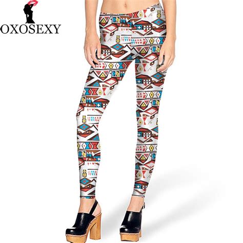 New Summer Autumn Sexy Legging Aztec Style High Waist Legging Cosplay Slim Legins Printed Women