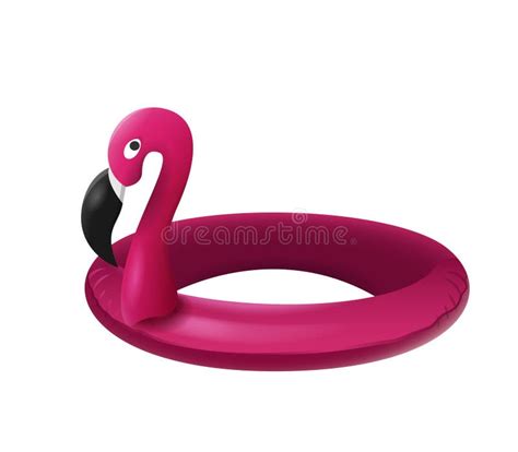 Flamingo Inflatable Float Vector Illustration Isolated On White