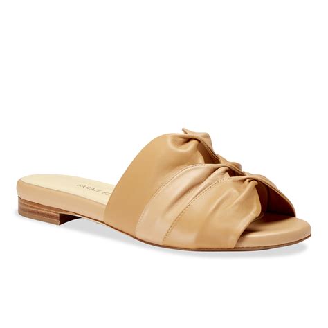 Arabesque Slide Slip On Sandal Two Tone Leather