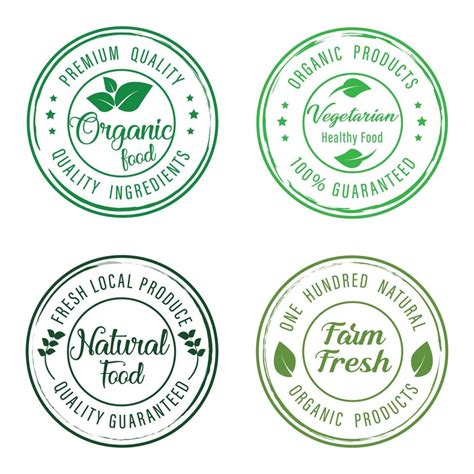 Natural And Organic Food Farm Fresh And Organic Product Stickers