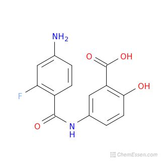 Amino Fluorobenzene Amido Hydroxybenzoic Acid Structure