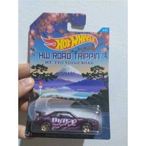 HOT WHEELS Rodoviário De Rodas Quentes TRIPPIN NISSAN SKYLINE GTR R34 Cartão Quebrado 1 Shopee