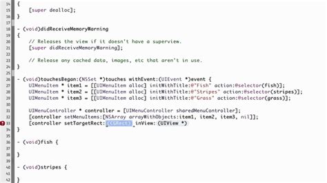Objective C Iphone Programming Tutorial Uimenucontroller Youtube