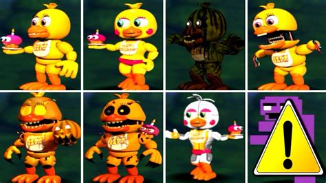 Five Nights At Freddy S 1 2 3 4 5 6 ALL CHICA ANIMATRONICS FNAF 2018