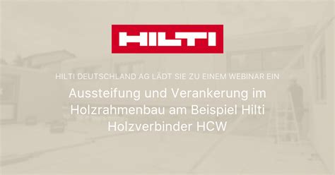 Aussteifung Und Verankerung Im Holzrahmenbau Am Beispiel Hilti