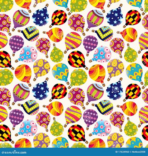 Seamless Hot Air Balloon Pattern Stock Photo Image 17634960