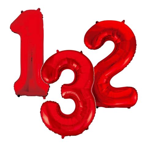 Red Jumbo Number Foil Balloons – Party Splendour