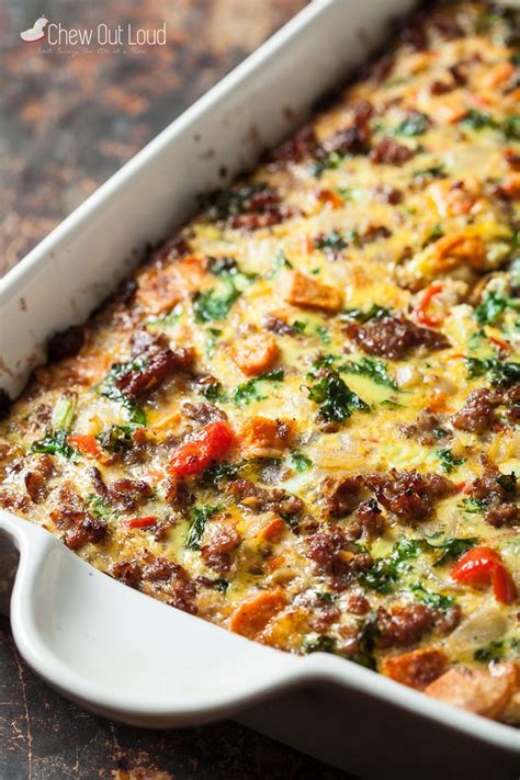 Sweet Potato Sausage Breakfast Casserole Chew Out Loud