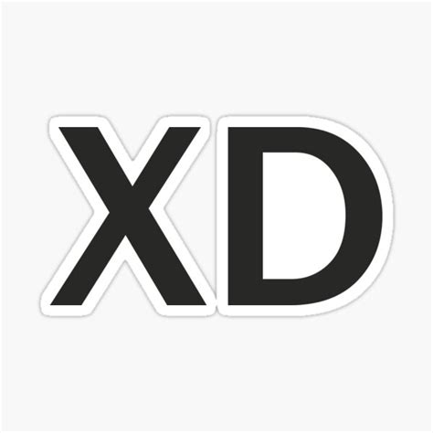 "XD Text Face - Emoticon/Emoji" Sticker for Sale by Platnix | Redbubble