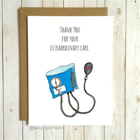 Doctor Thank You Card Hospital Staff Thank You Card Nurse