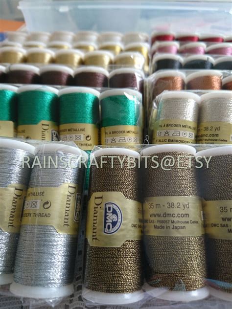 DMC Diamant Metallic Embroidery Thread Art 380 Etsy