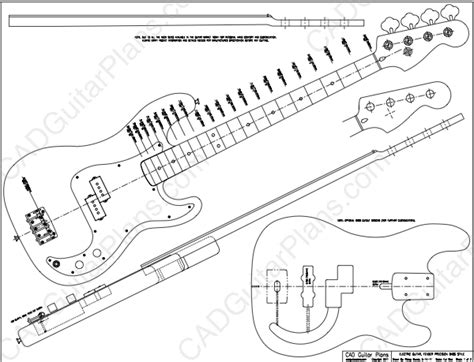 Pdf Precision Bass Electric Guitar Plan Fender Style Cad Guitar Plans