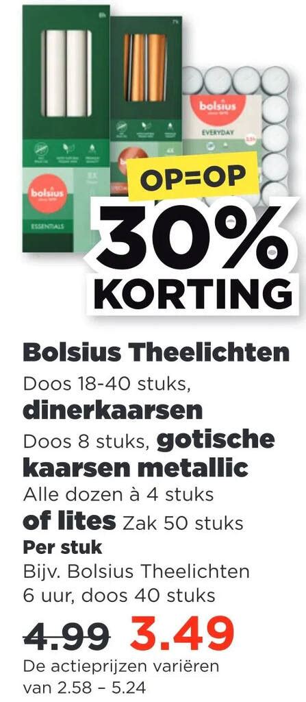 Bolsius Theelichten Aanbieding Bij Plus