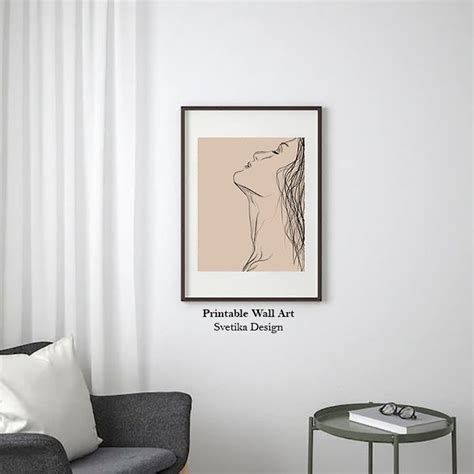 Earth Tone Beige Print Naked Woman Neck Art Etsy Art Prints Etsy Wall Art Free Art Prints