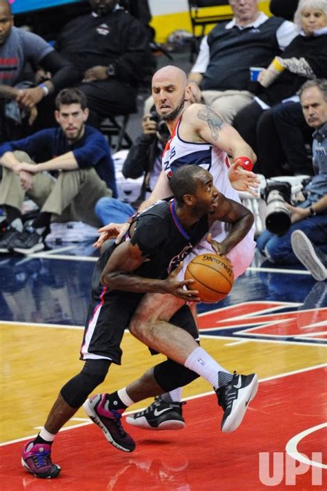 Washington Wizards Center Marcin Gortat Fouls La Clippers Forward