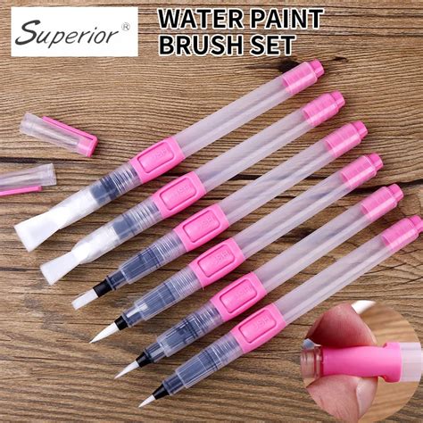 Aliexpress.com : Buy BGLN 6Pcs Water Brush Water Paint Brush Set Large Capacity Soft Watercolor ...