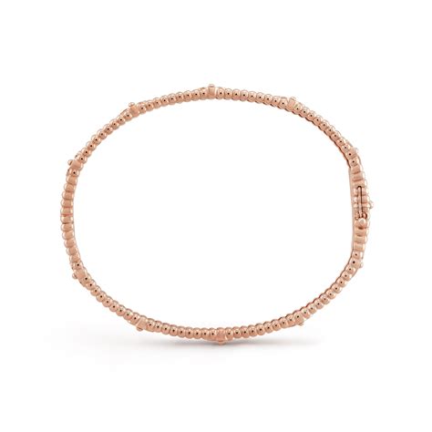 Perlée sweet clovers bracelet medium model 18K rose gold Diamond