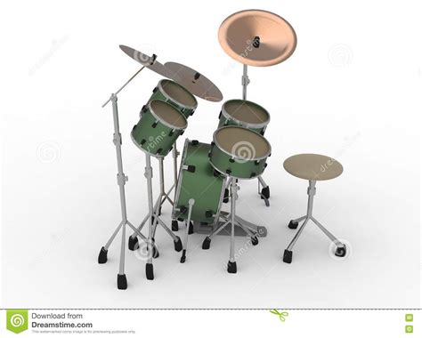 3d Illustration Of Drum Set CartoonDealer 74806359