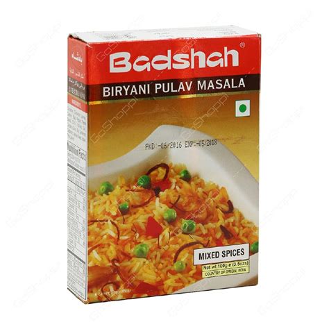 BADSHAH BIRIYANI PULAV MASALA 100 GM Subhlaxmi Grocers