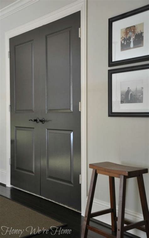 Painted Dark Grey Doors Grey Interior Doors Interior Door Colors