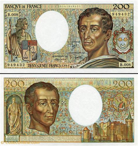 FRANCE 200 FRANCS Billets Europe Banque De France XXe