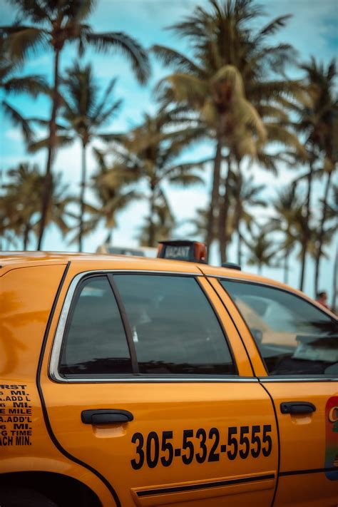 Taxi Miami Miami Beach Vacant HD Phone Wallpaper Peakpx