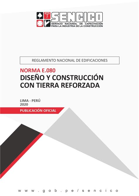 Norma E Dise O Y Construcci N Con Tierra Reforzada Norma E Dise