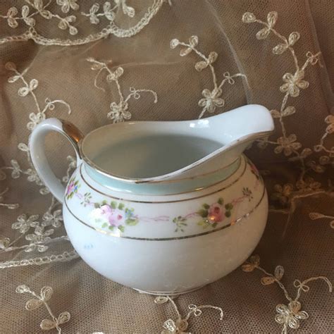 Vintage Japanese Creamer Pitcher Hand Painted Nippon Floral Etsy