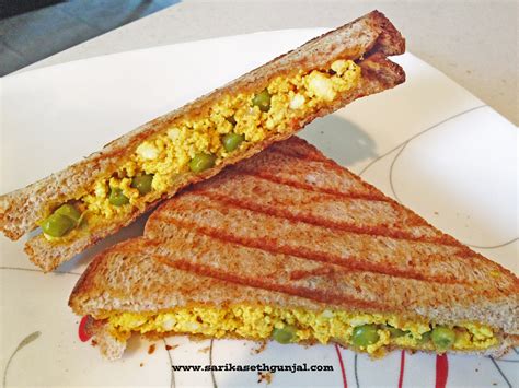 Paneer Bhurji Sandwich - Spice Zone