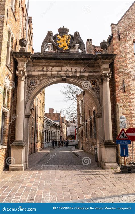 Bruges Belgium April 05 2019 Streets Of The Medieval City Of