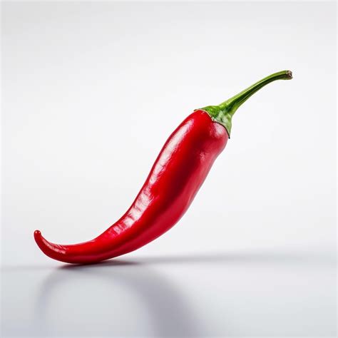 Premium AI Image A Red Chili Pepper With Green Stem And Green Stem