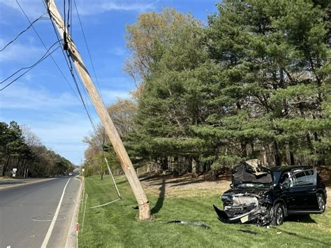 2 Hospitalized After Suv Hits Utility Pole On Route 70 In Manchester