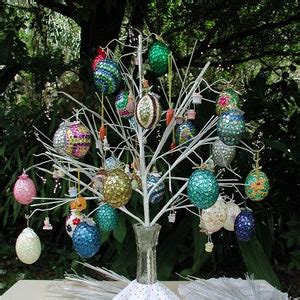 Easter Egg Tree Ornament, Real Egg Ornaments, Christmas Egg, Sequin ...