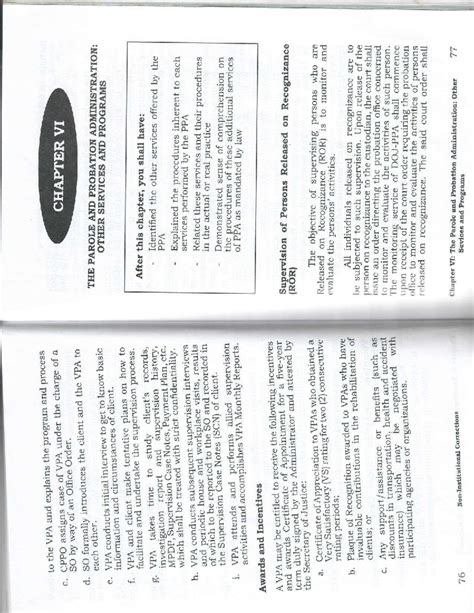 CA2 Chapter 6-7: The Parole and Probation Administration - Services