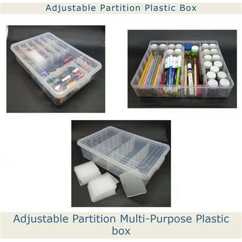 Pp Adjustable Multi Purpose Plastic Transparent Box Box Capacity