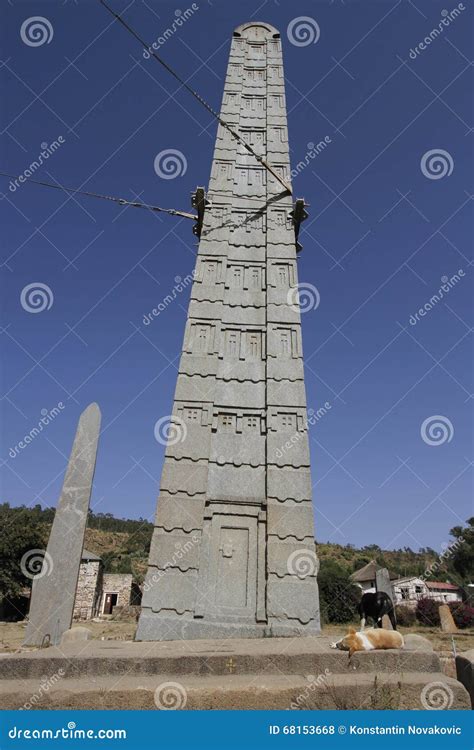 King Ezana s Obelisk stock photo. Image of axum, stela - 68153668